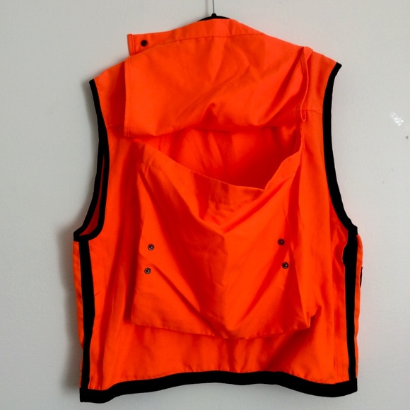 Cabela’s High Visibility Bright Orange Safety Work Hunting Vest Sz L-XL - Picture 3 of 13